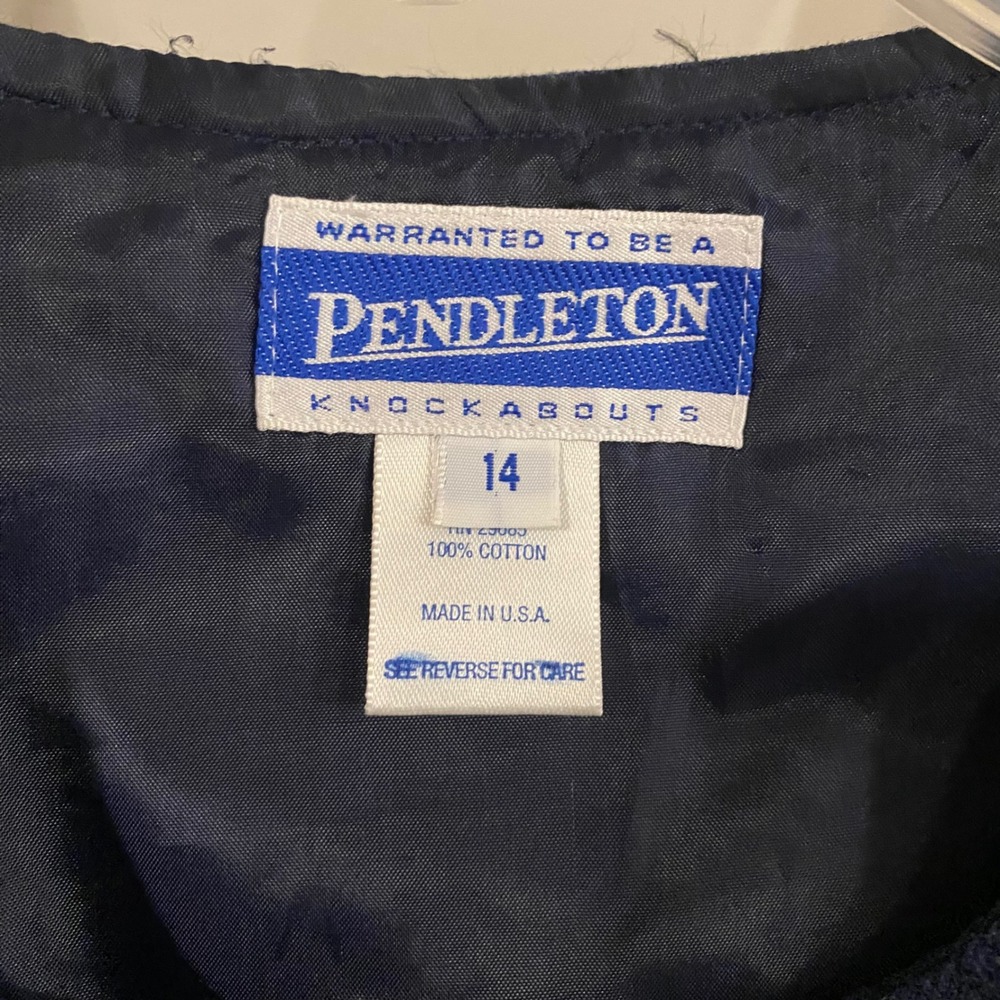 Pendleton Knockabouts Quilted Vest Navy Blue Cott… - image 5